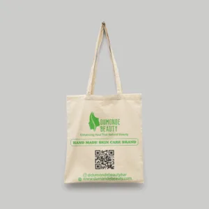 a bag with a qr code