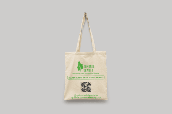 a bag with a qr code