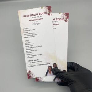 Custom Menu Cards