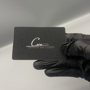 black business card